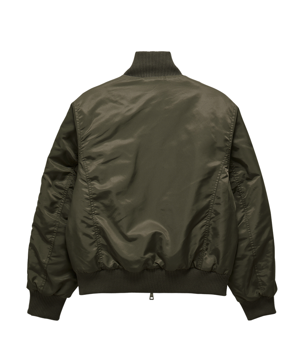 단델(DANDEL) DD cropped studded MA-1 jacket (KHAKI) - 사이즈